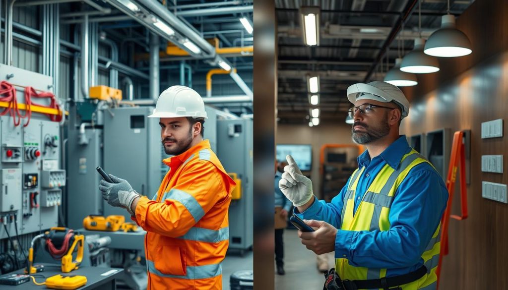 diferencias entre electricistas industriales y comerciales